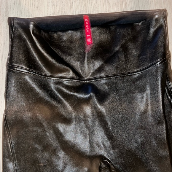 Spanx Brown Leather Leggings - Picture 1 of 3
